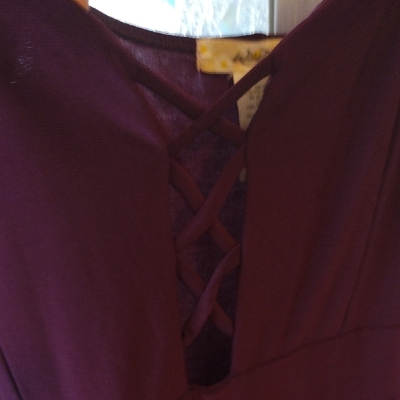 Wild Daisy Burgundy Spaghetti Strap Dress - Picture 11 of 13